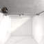 Porte de douche coulissante double sans cadre de 56 à 60 po x H 70 po, verre trempé clair de 5/16 po (8 mm) de large épaisseur, couche facile à nettoyer, avec tampon-123117929