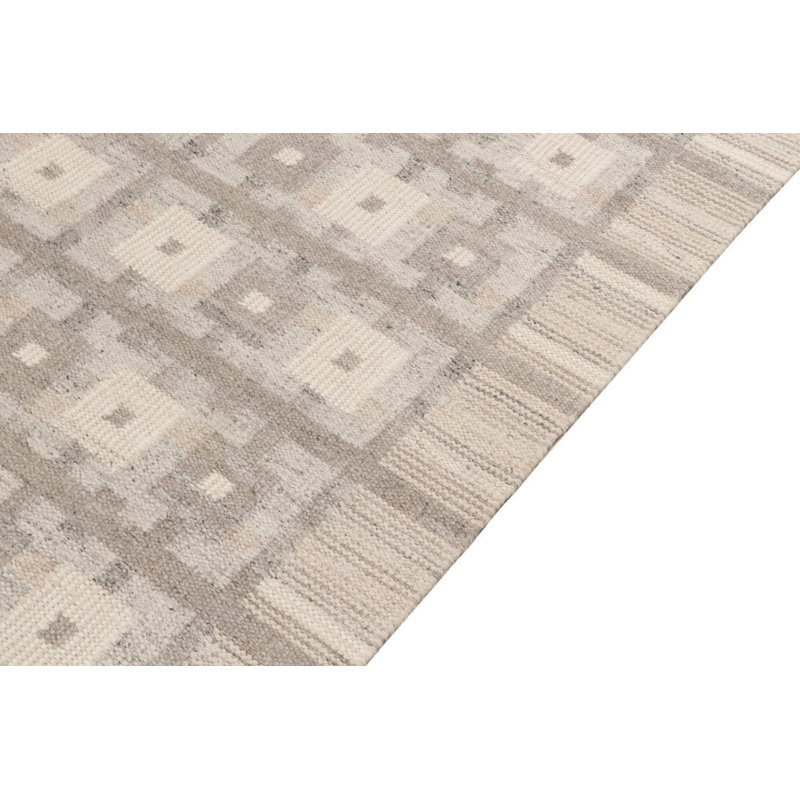 Scandinavian Wool Geometric Area Rug, Rectangle 9' x 12'