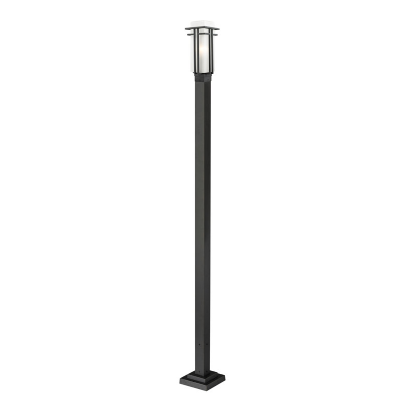 Driden Frosted Lamp Post (Full), 110.75" H x 9.25" D, Black