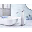 Robinet de baignoire à cascade - Acier inoxydable, commande à une poignée, bonde escamotable, antirouille, modèle de lavabo de salle de bain en nickel brossé, poignée, finition