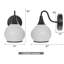 Applique murale rechargeable sans fil avec verre givré opale et télécommande (ampoule incluse)-1463252805