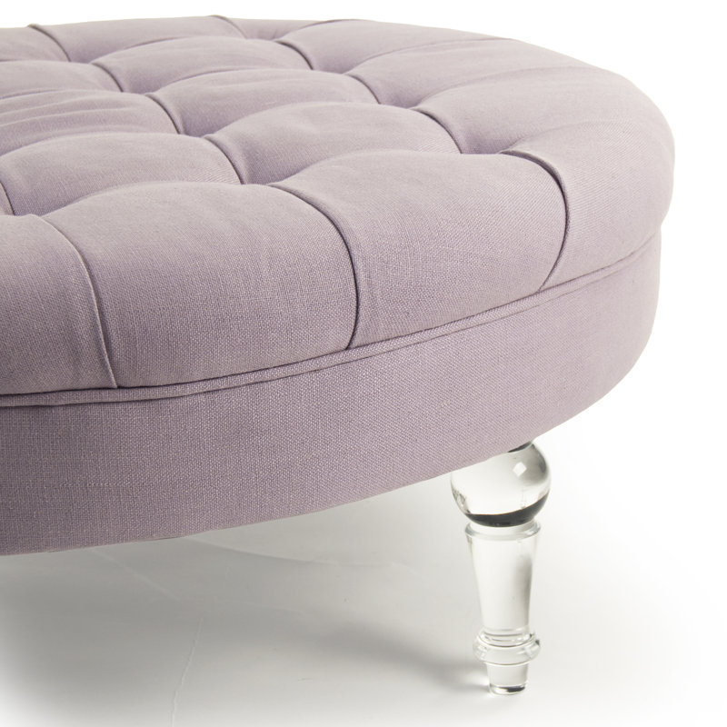 Adalene Round Ottoman, Lilac