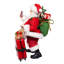 Figurines de Noël Fabhaus, père Noël avec bagage rouge, 10,5 po (ensemble 2 pièces) 