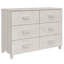 Berning Solid Wood 113 cm W Chest of 6 Drawers-283977290