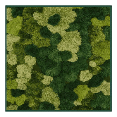 Tapis vert botanique lavable à la machine