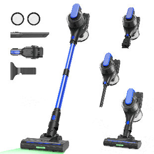 Aspirateur balai Maircle, sans fil, autonomie de 55 minutes, léger, pour sols durs, tapis et poils d'animaux