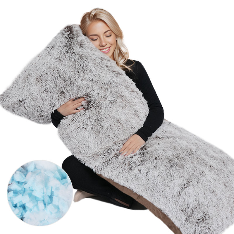 Coussin ZonLi Fluffy, Café