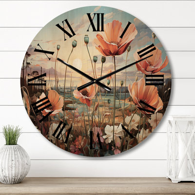 Très grande horloge murale Peach