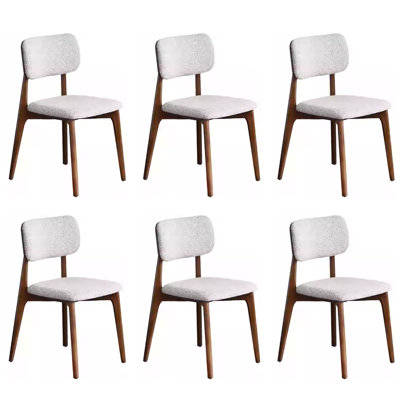 Simple Comfortable Linen Ash Wood  Dining Chairs