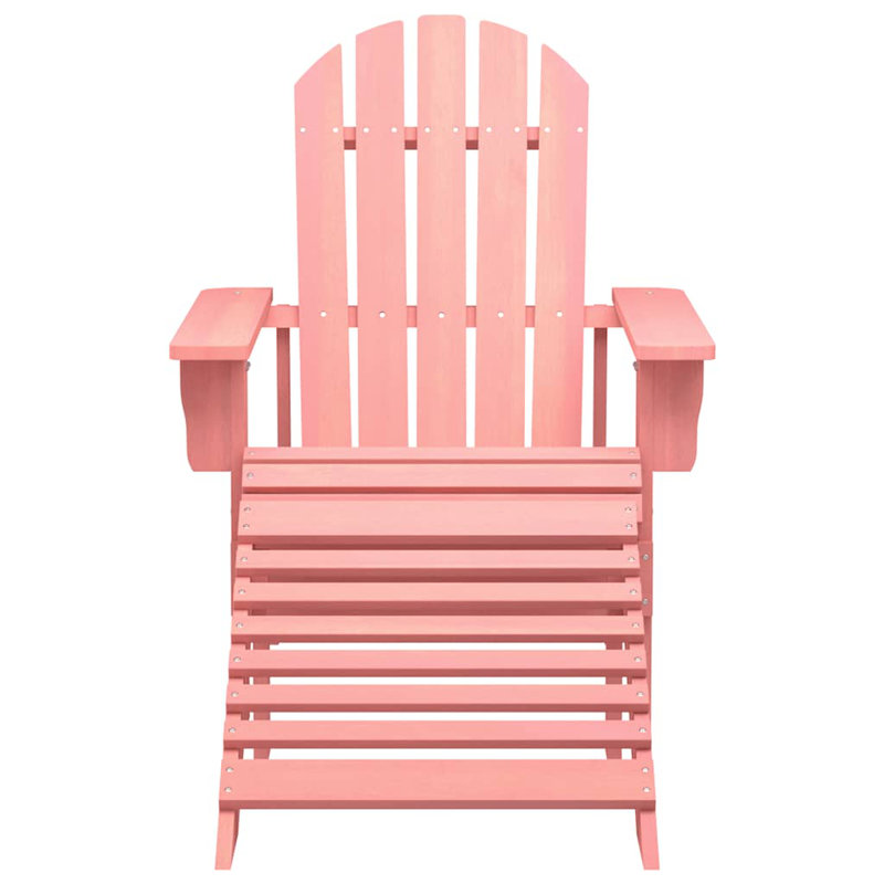 Chaise Adirondack de patio avec repose-pieds Wakarusa, Rose
