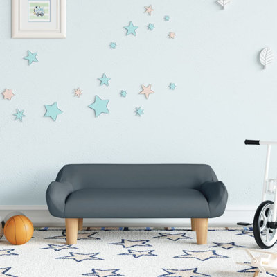 Canapé pour enfants, tissu, bois, mini design attrayant en mousse