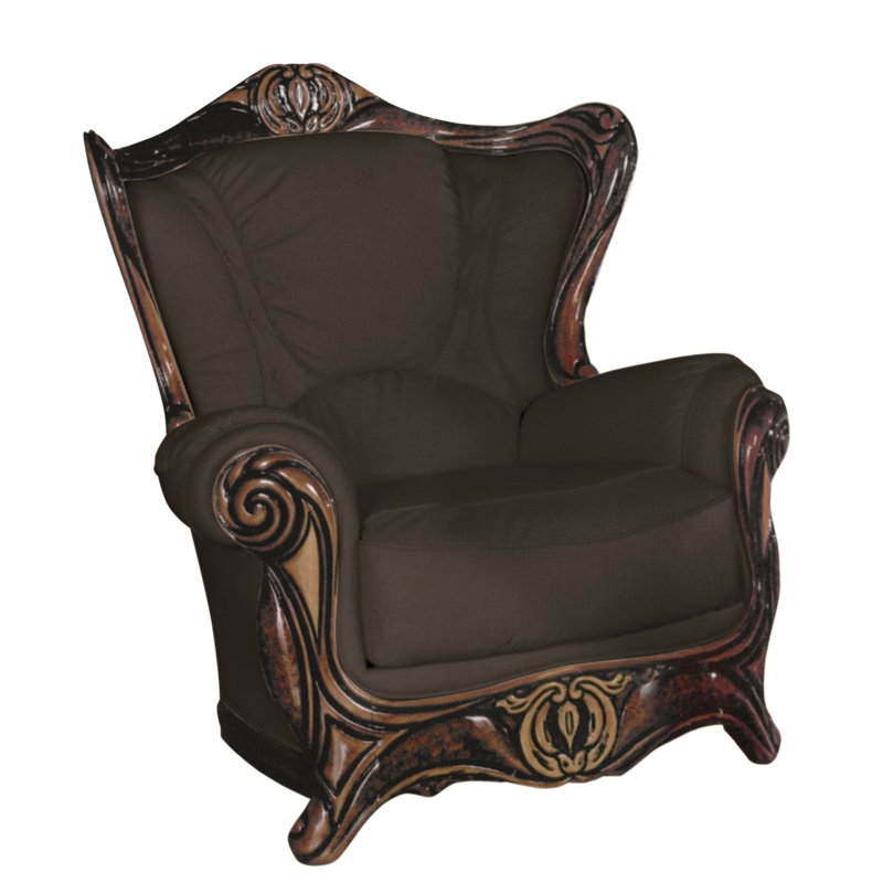 Dodington Faux Leather Armchair, Black