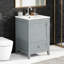 Meuble-lavabo de salle de bain avec lavabo, porte à fermeture douce, support de rangement et tiroir-363980503