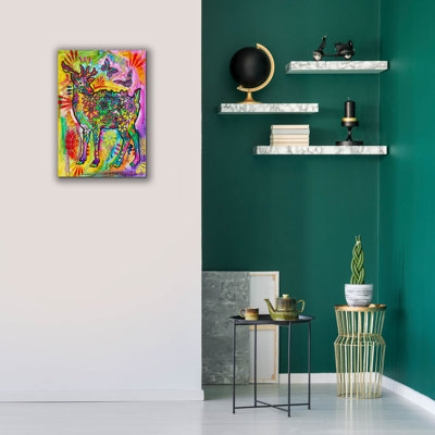 «Flower Deer» par Dean Russo, art mural sur toile