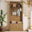 Hall Tree With Bench And Shoe Storage, 4-In-1 Entryway Bench With Coat Rack-119603164