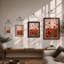 Floating Poppies Botanical - Framed Print-897954013-897954016