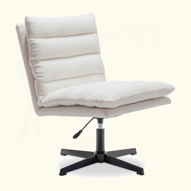 Fauteuil d'appoint pivotant à 360 ° Teddy, Peluche beige