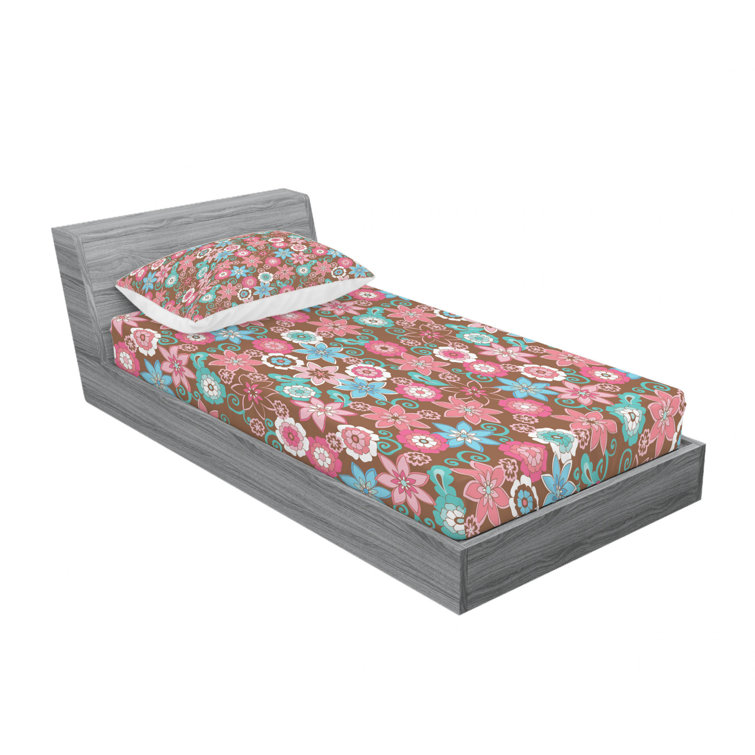 Ambesonne Microfiber Floral Sheet Set | Wayfair