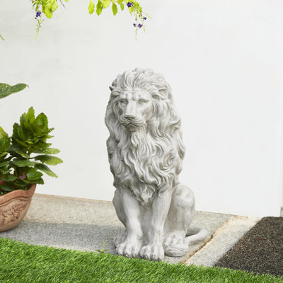 Irizarry Weather Resistant MGO Lion Garden Statue