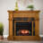 Renderos 45.5'' W Brown Electric Fireplace & Mantel Package with 5100 BTU