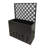 Tall Metal Planter Box With Tulip Privacy Screen, 47 Inch Galvanized Raised Garden Bed, Black