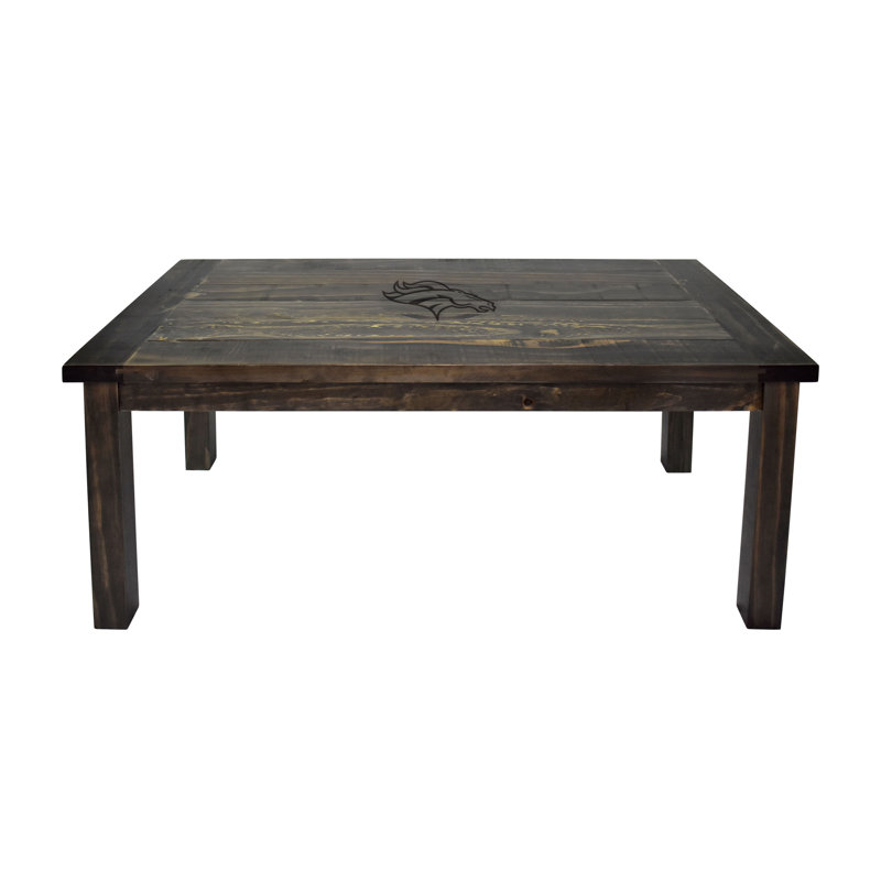 Table basse NFL, Gris patiné, Broncos de Denver