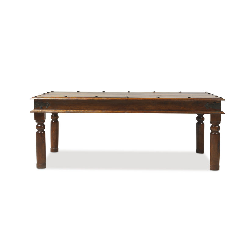 Indian Solid Wood Four Leg Coffee Table, 46 cm H x 75 cm W x 120 cm D