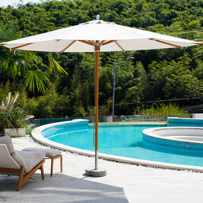 Parasol rond en aluminium 11,5 pi Sunbrella