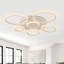 Plafonnier encastré moderne à 5 anneaux à DEL, luminaire à intensité variable pour le salon, la cuisine et la chambre à coucher