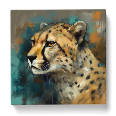 Cheetah Gestural Art No.3 - Wrapped Canvas