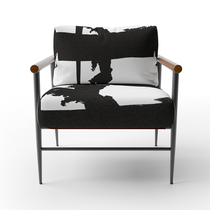 Fauteuil d'appoint rembourré «Graceyn - Black & White Crossing Paths I»