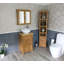 Slimline Compact 515mm Free-standing Cloakroom Vanity Unit-127380320-127380321