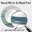 Blue Green Beach Abstract Coastal Landscape - Miroir mural nautique, impression sur métal-1405526024
