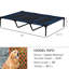 Lit de bébé portable portatif 48 po x 36 po, bleu foncé respirant pour le camping et les aventures en plein air, lit surélevé de 48 po x 36 po, confort intérieur en filet