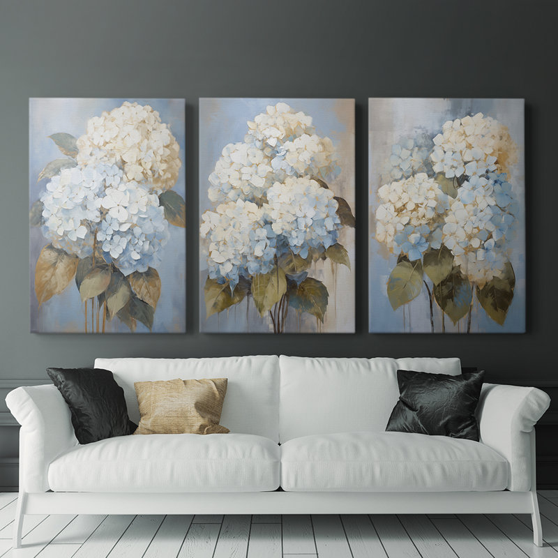 Floral Study Series XLII - Ensemble de toiles tendues avec châssis Premium - Prêt à être accroché