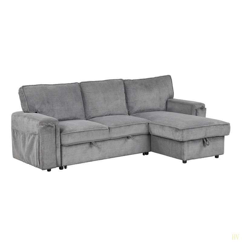 Canapé-lit modulaire Upholstery avec sacs de rangement et 2 porte-gobelets sur les accoudoirs
