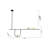 Industrial 3 Light LED Black Linear Chandelier