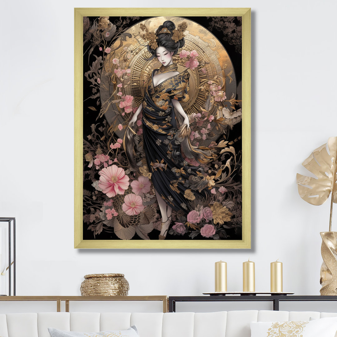 Elegant Japanese Woman III - Woman Japan Wall Art Red Barrel Studio®