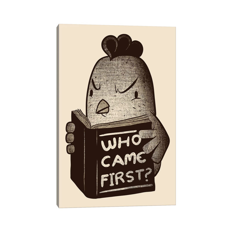 Chicken Who Came First by Tobias Fonseca - Wrapped Canvas Print, 101.6 cm H x 66.04 cm W x 3.175 cm D