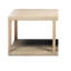 Table basse à cadre ouvert en bois récupéré avec tablette inférieure Ellis