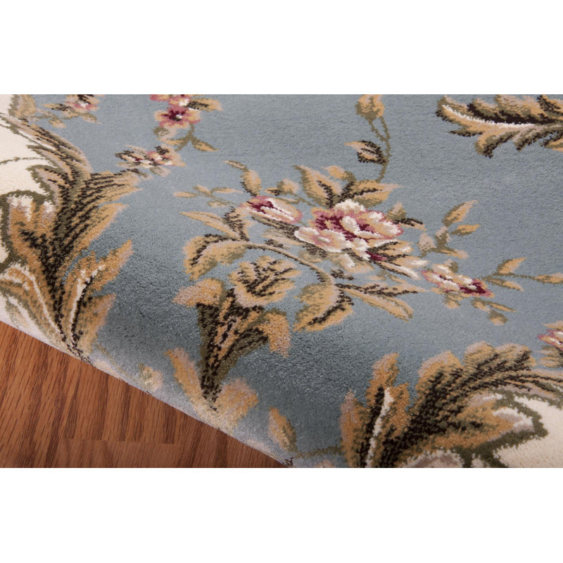 Tapis bleu ardoise Sherley, Rectangle 9 pi 10 po x 13 pi 2 po