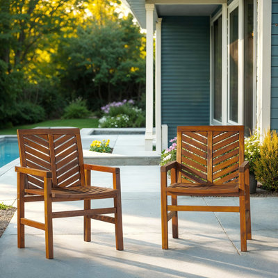 Harbison Wood All-Weather Outdoor Dining Armchair