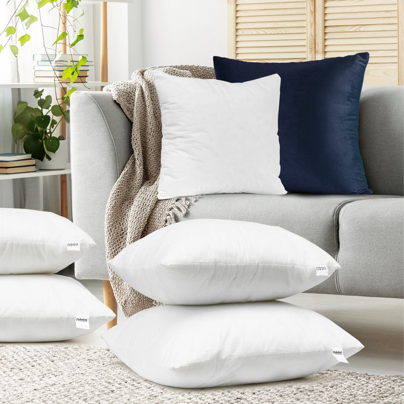Reversible Throw Pillow Insert, 20" x 20", 4 Pieces