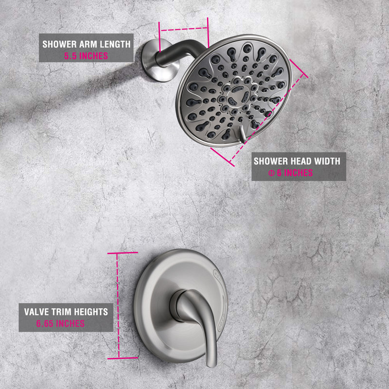 All-In-One Kit with Rough in-Valve, Brushed Nickel