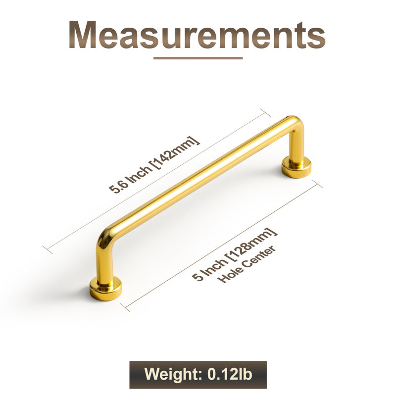Antique Bar Pull Multipack, 5 1/16", Rich Gold