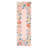 Floral Runner Rug 2x6 Washable Runner Modern Scalloped Runner Pink Runner Hallway Runner with Non Slip Backing, Low Pile Thin Runner, Indoor Foldable Printed Rug for Entryway Bathroom-514607123-514607113