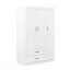 Armoire 3 portes avec 2 tiroirs, blanc-2015555529