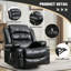 Fauteuil inclinable de massage ergonomique, fauteuil en cuir PU avec chaise berçante pivotante et confort de salon
