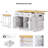 Spacious Kitchen Island With Drop Leaf, Power Outlet, And Ample Storage On Wheels For Enhanced Mobility And Organization-1591587038
