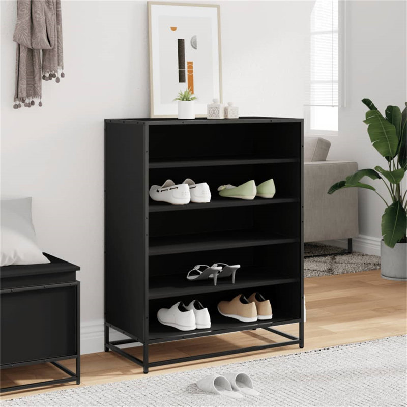 Beauchamps 15 Pair Shoe Storage Cabinet, Black